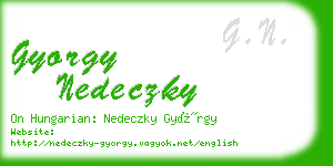 gyorgy nedeczky business card